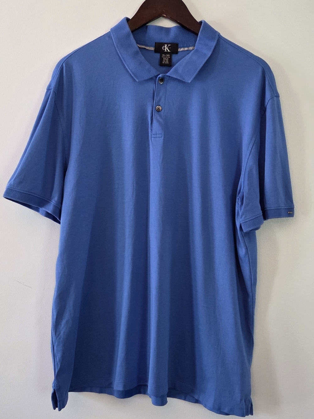 Calvin Klein Men’s Blue Polo Short-Sleeve Size XL Shirt